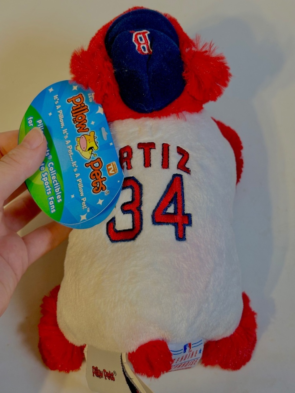 MLB Boston Red Sox David Ortiz 34 Mini Pillow Pet Plush Retro 2011 Deadstock NWT